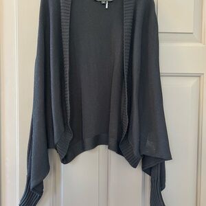 Women's DKNY Black Open Front Sweater